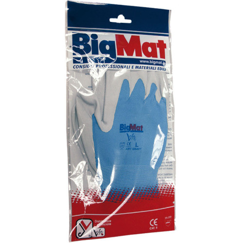 GUANTO NYLON BLU PALMO SCHIUMATO XXL GUANTO NYLON BLU PALMO SCHIUMATO XXL